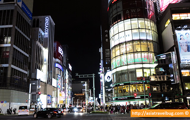 Ginza at Night - best area to stay in tokyo after shinjuku