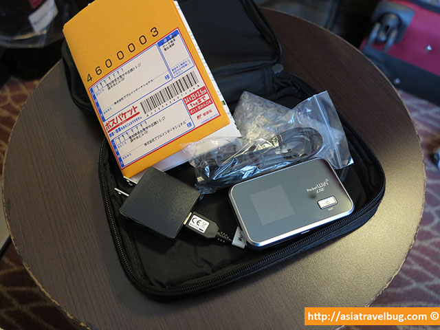 Pupuru Pocket Wifi Japan Pouch Contents