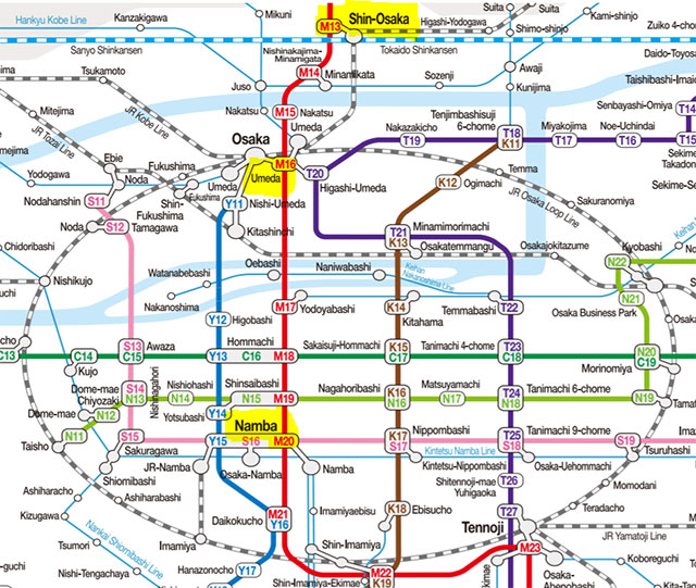 osaka railway route map