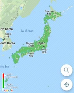 softbank japan coverage map by open signal